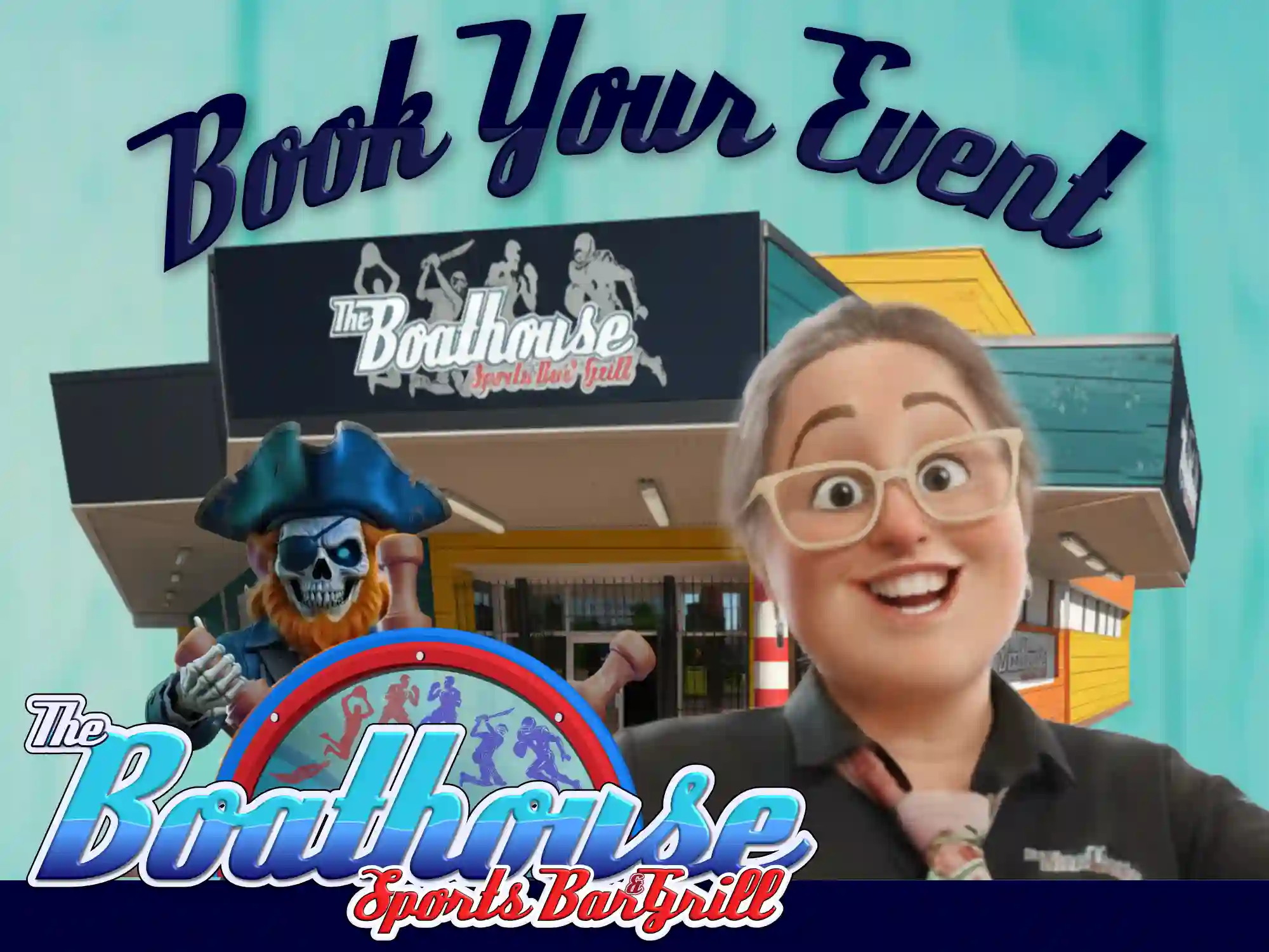 Booking Your Event advert for the the Boathouse Sports Bar & Grill in Mandurah WA